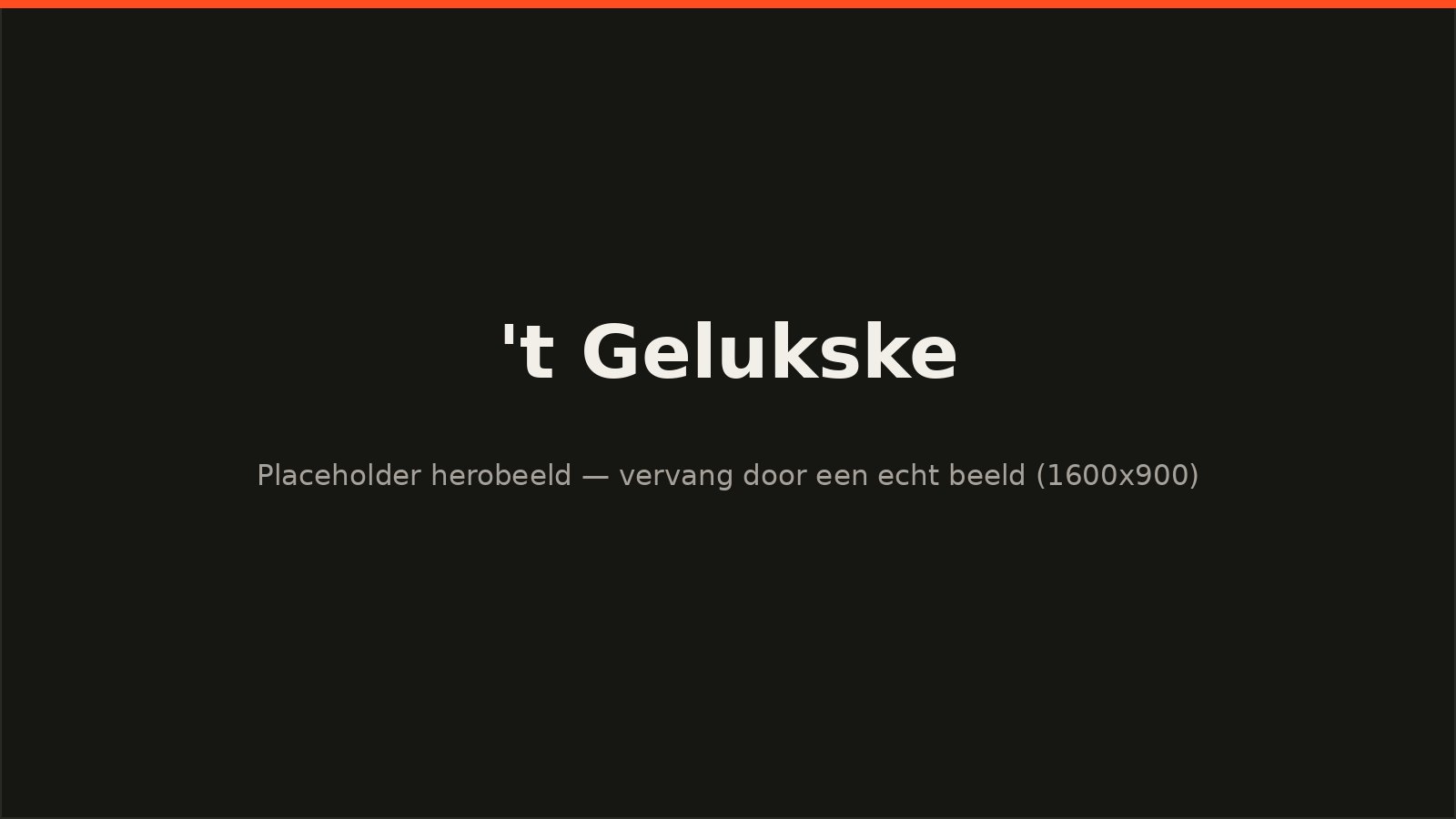 Sfeerbeeld van het project voor 't Gelukske